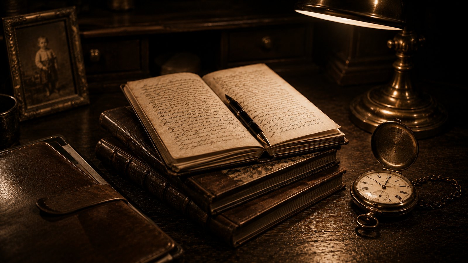 An open journal in candlelight &mdash; the keeping begins in your own hand