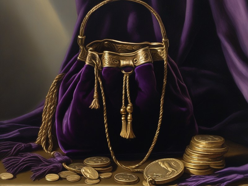 The Purse, gold on velvet